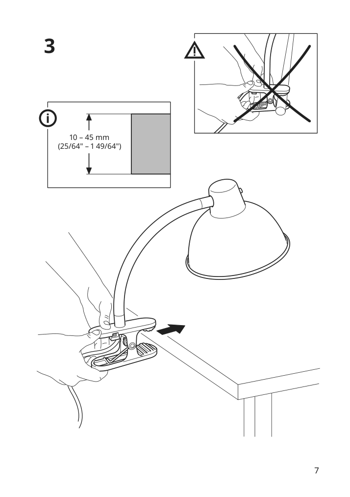 Assembly instructions for IKEA Skurup clamp spotlight black | Page 7 - IKEA SKURUP clamp spotlight 304.890.27