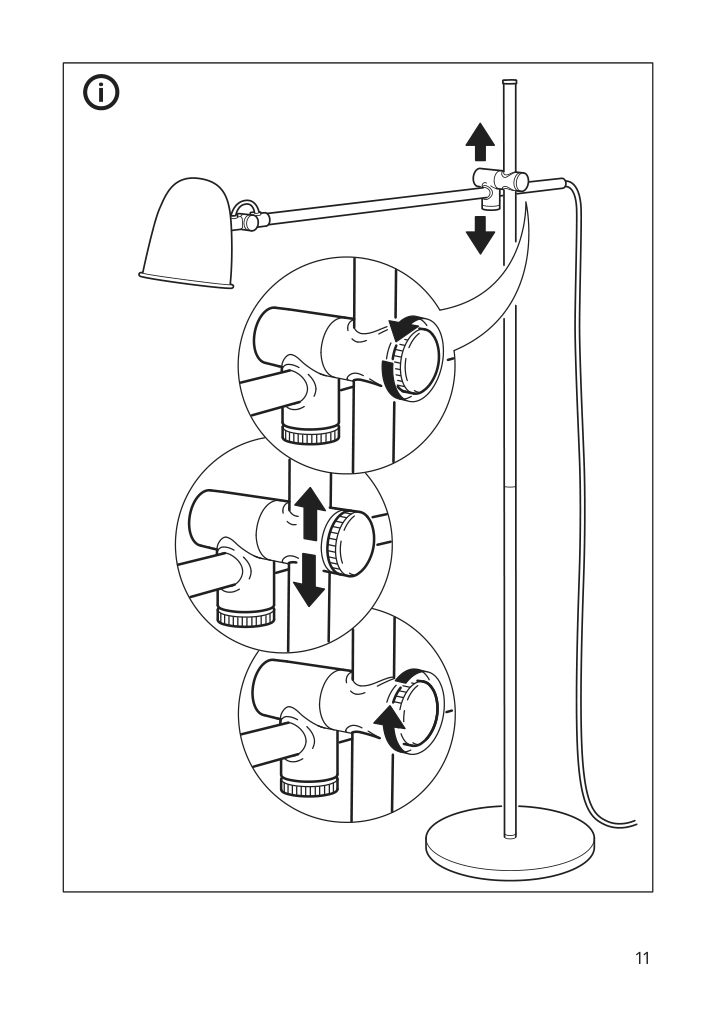 Assembly instructions for IKEA Skurup floor reading lamp black | Page 11 - IKEA SKURUP floor/reading lamp 204.711.17