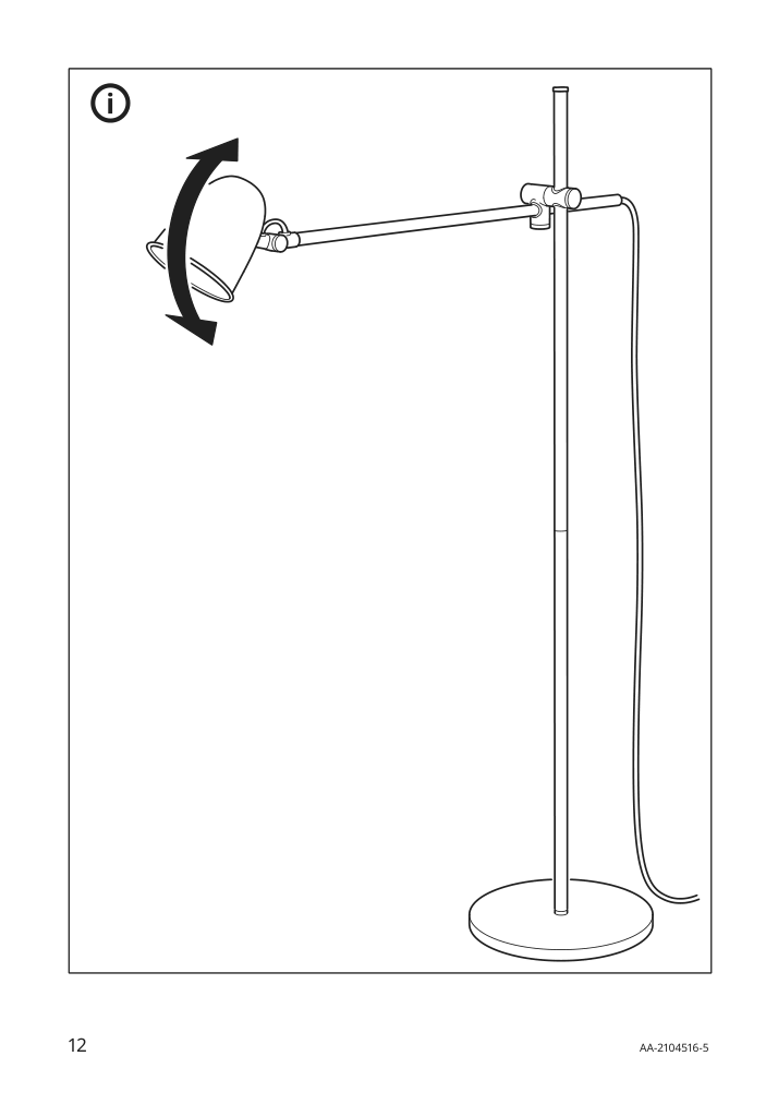 Assembly instructions for IKEA Skurup floor reading lamp black | Page 12 - IKEA SKURUP floor/reading lamp 204.711.17