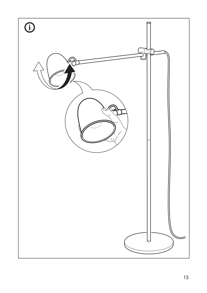 Assembly instructions for IKEA Skurup floor reading lamp black | Page 13 - IKEA SKURUP floor/reading lamp 204.711.17