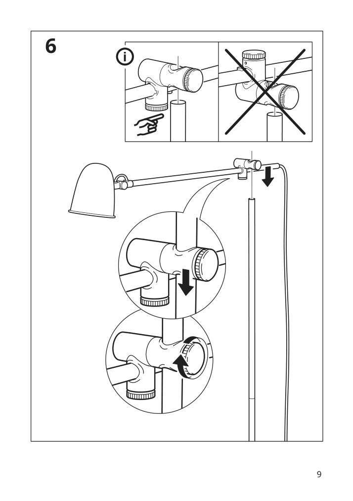 Assembly instructions for IKEA Skurup floor reading lamp black | Page 9 - IKEA SKURUP floor/reading lamp 204.711.17