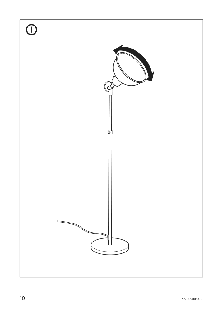 Assembly instructions for IKEA Skurup floor uplighter black | Page 10 - IKEA SKURUP floor uplighter 704.834.05