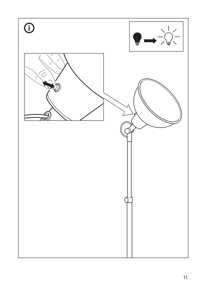 Assembly instructions for IKEA Skurup floor uplighter black | Page 11 - IKEA SKURUP floor uplighter 704.834.05