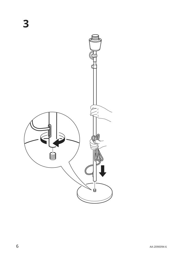 Assembly instructions for IKEA Skurup floor uplighter black | Page 6 - IKEA SKURUP floor uplighter 704.834.05