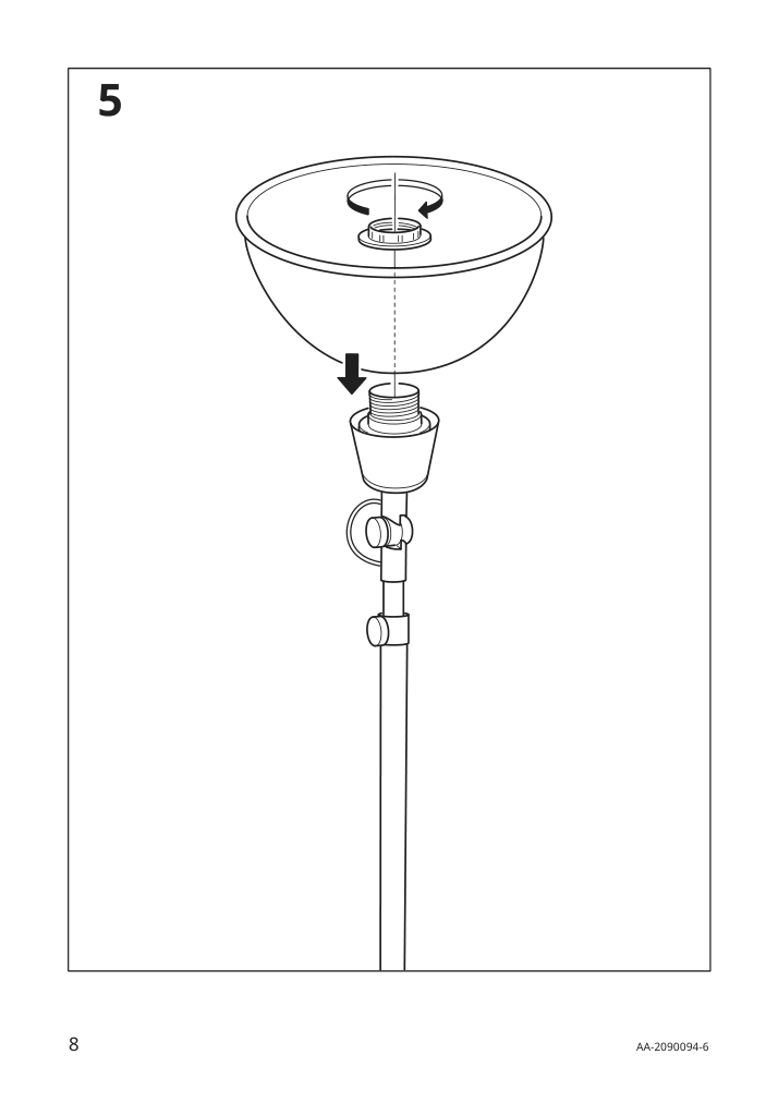 Assembly instructions for IKEA Skurup floor uplighter black | Page 8 - IKEA SKURUP floor uplighter 704.834.05