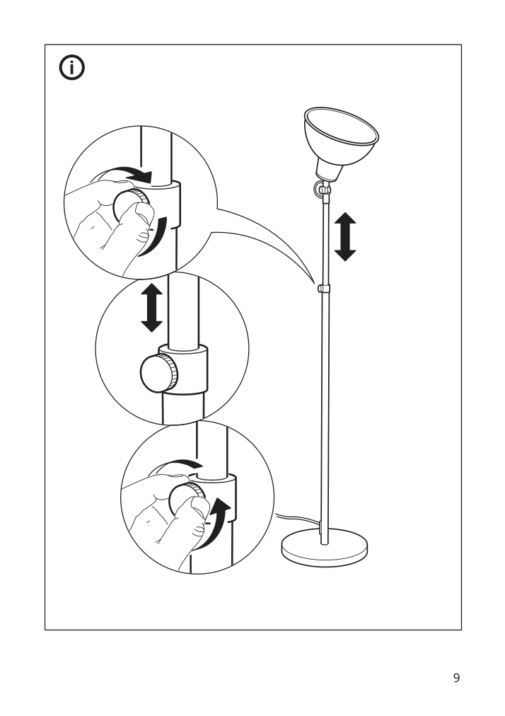 Assembly instructions for IKEA Skurup floor uplighter black | Page 9 - IKEA SKURUP floor uplighter 704.834.05