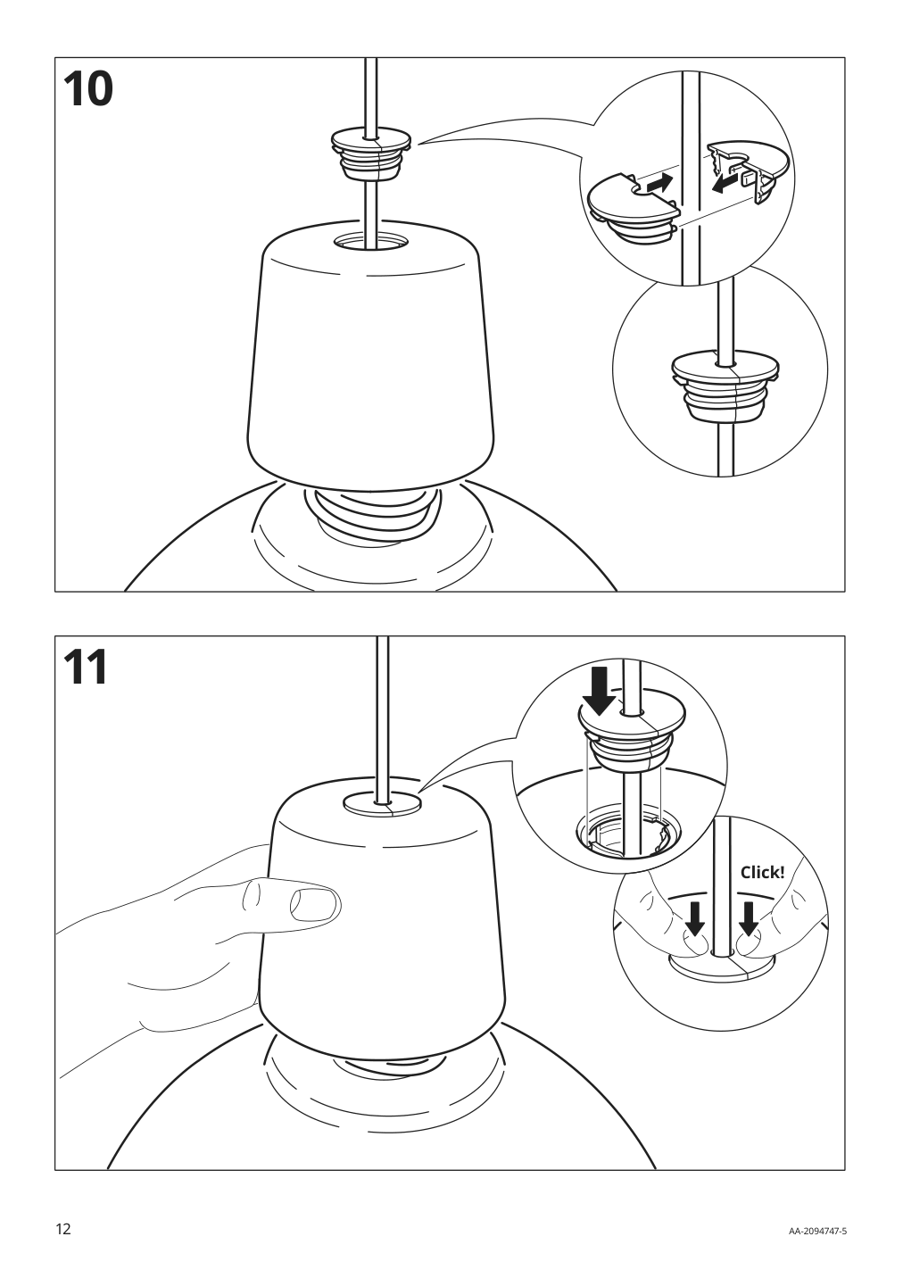 Assembly instructions for IKEA Skurup pendant lamp turquoise | Page 12 - IKEA SKURUP pendant lamp 205.081.06