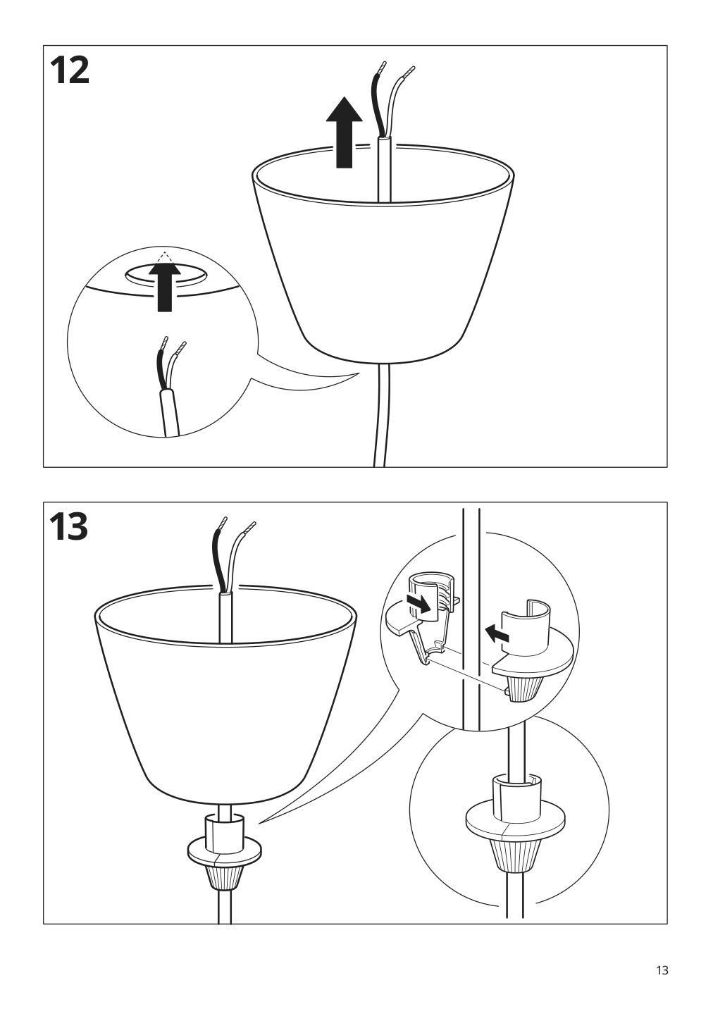 Assembly instructions for IKEA Skurup pendant lamp turquoise | Page 13 - IKEA SKURUP pendant lamp 205.081.06