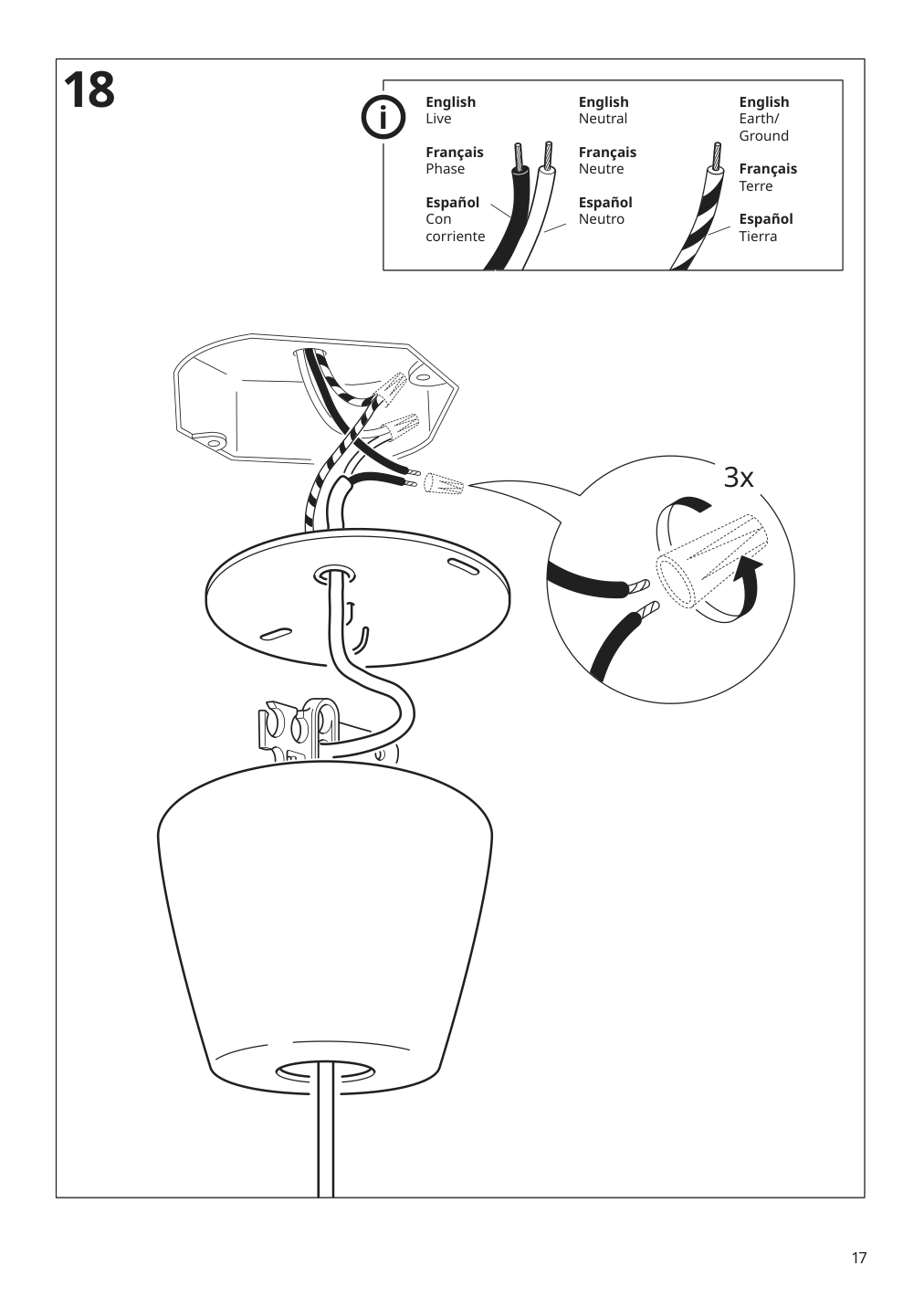 Assembly instructions for IKEA Skurup pendant lamp turquoise | Page 17 - IKEA SKURUP pendant lamp 205.081.06