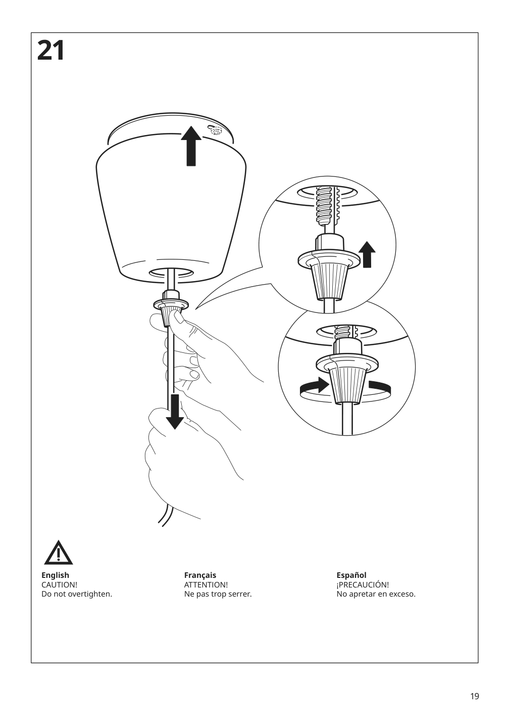 Assembly instructions for IKEA Skurup pendant lamp turquoise | Page 19 - IKEA SKURUP pendant lamp 205.081.06