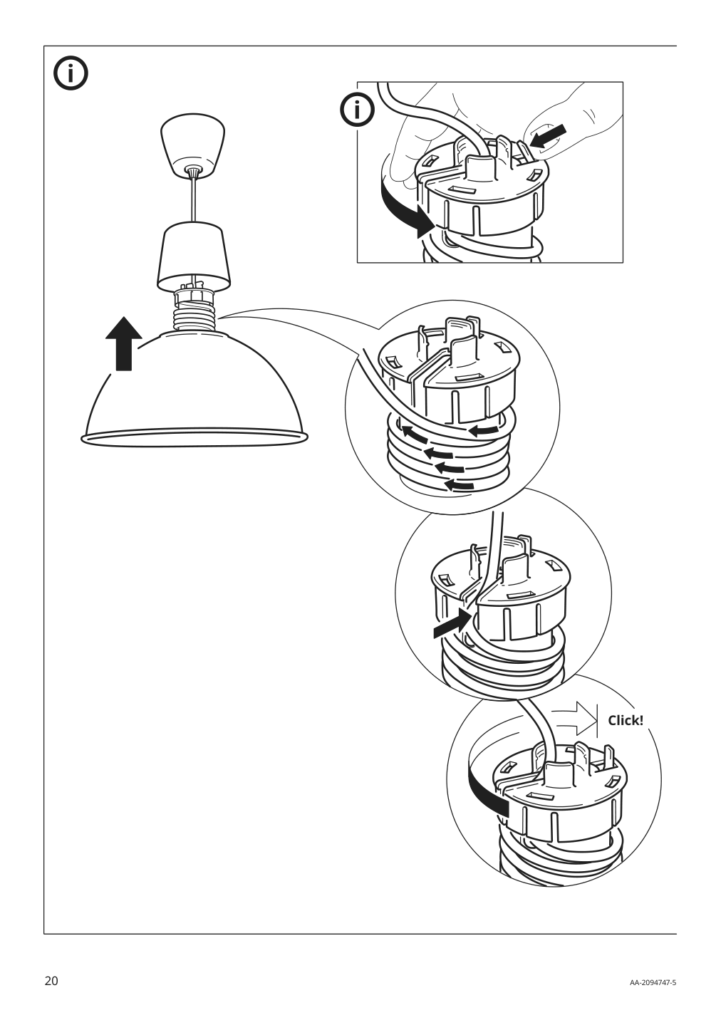 Assembly instructions for IKEA Skurup pendant lamp turquoise | Page 20 - IKEA SKURUP pendant lamp 205.081.06