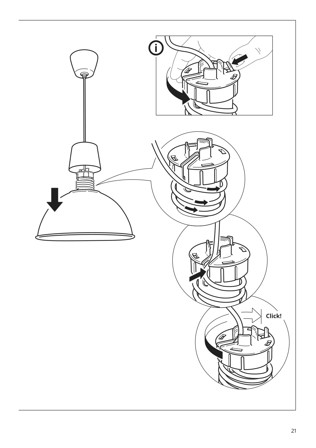 Assembly instructions for IKEA Skurup pendant lamp turquoise | Page 21 - IKEA SKURUP pendant lamp 205.081.06