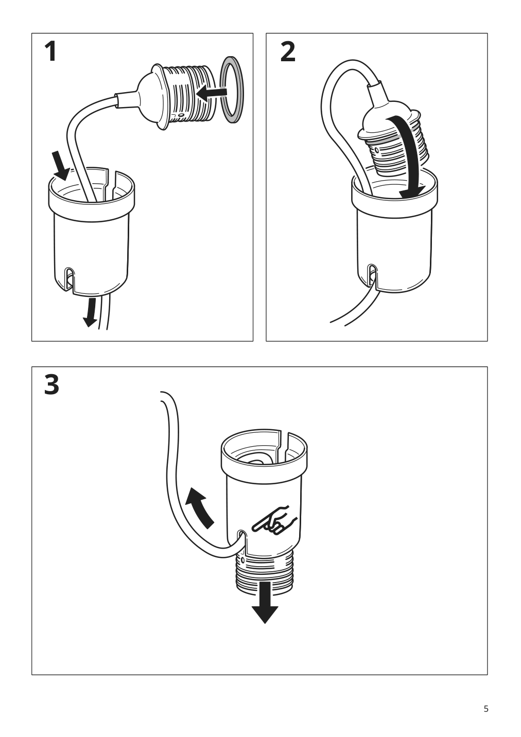 Assembly instructions for IKEA Skurup pendant lamp turquoise | Page 5 - IKEA SKURUP pendant lamp 205.081.06