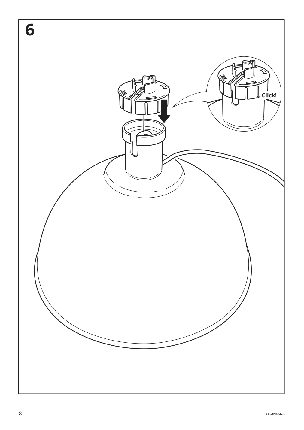 Assembly instructions for IKEA Skurup pendant lamp turquoise | Page 8 - IKEA SKURUP pendant lamp 205.081.06