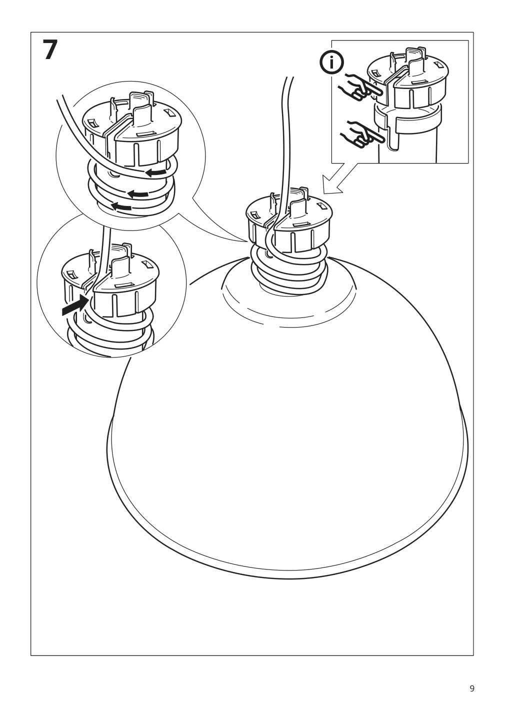 Assembly instructions for IKEA Skurup pendant lamp turquoise | Page 9 - IKEA SKURUP pendant lamp 205.081.06