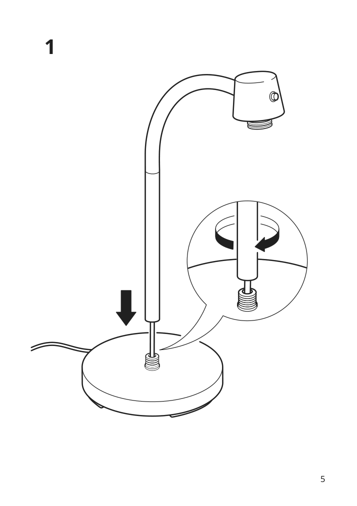 Assembly instructions for IKEA Skurup work lamp black | Page 5 - IKEA SKURUP work lamp 805.167.78