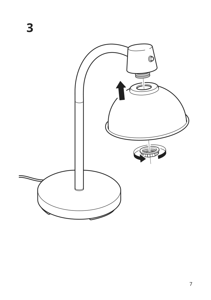 Assembly instructions for IKEA Skurup work lamp black | Page 7 - IKEA SKURUP work lamp 805.167.78