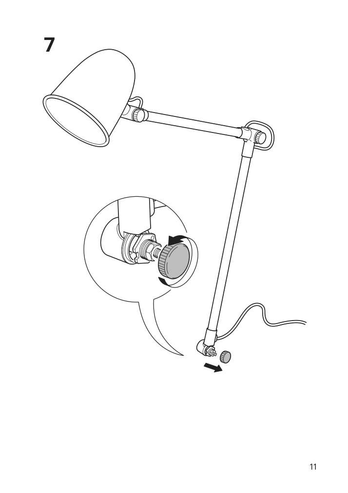 Assembly instructions for IKEA Skurup work wall lamp black | Page 11 - IKEA SKURUP work/wall lamp 204.711.41