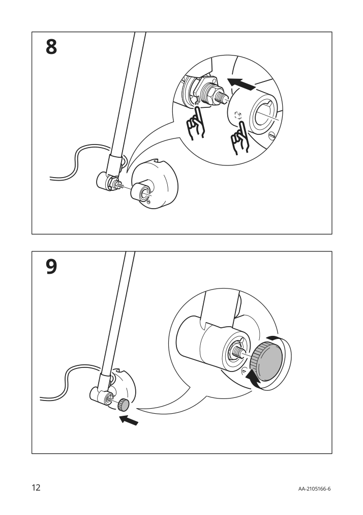 Assembly instructions for IKEA Skurup work wall lamp black | Page 12 - IKEA SKURUP work/wall lamp 204.711.41