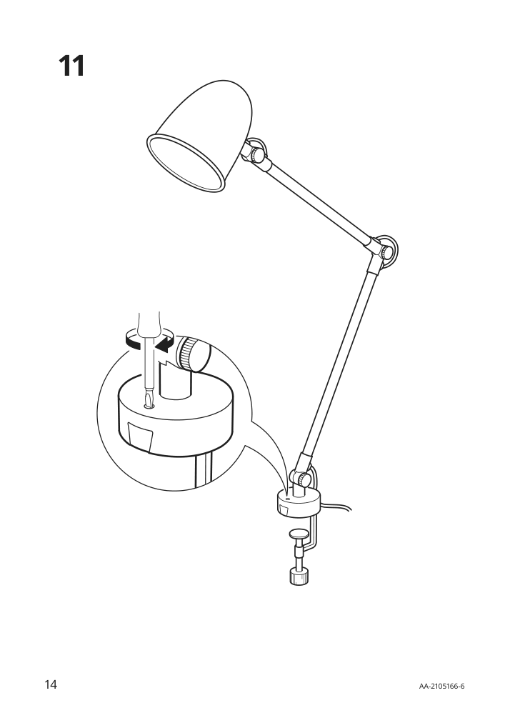 Assembly instructions for IKEA Skurup work wall lamp black | Page 14 - IKEA SKURUP work/wall lamp 204.711.41