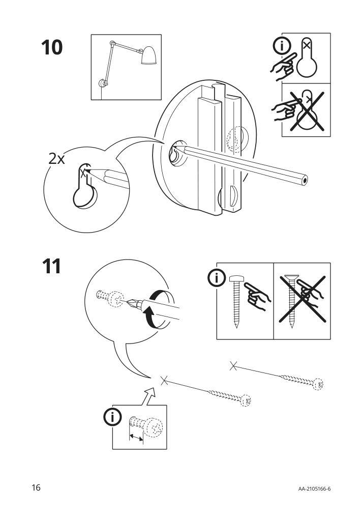 Assembly instructions for IKEA Skurup work wall lamp black | Page 16 - IKEA SKURUP work/wall lamp 204.711.41