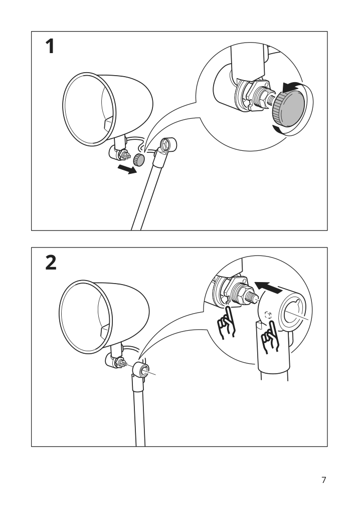 Assembly instructions for IKEA Skurup work wall lamp black | Page 7 - IKEA SKURUP work/wall lamp 204.711.41