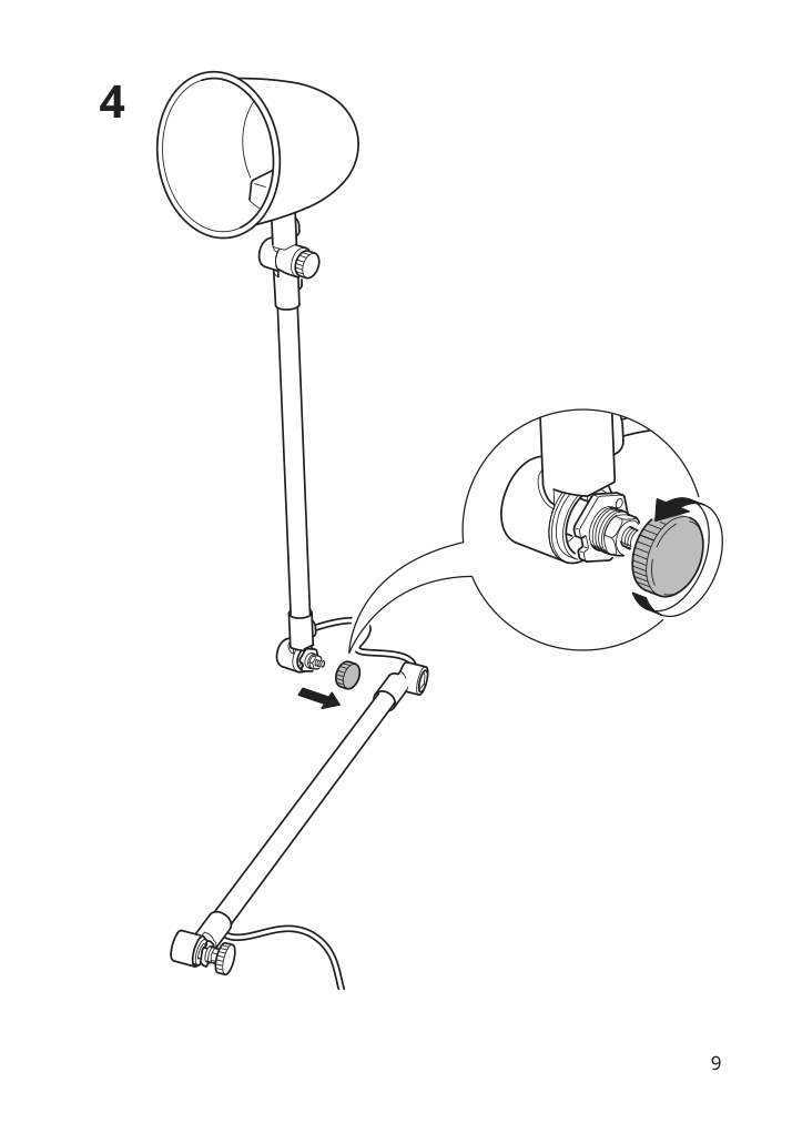 Assembly instructions for IKEA Skurup work wall lamp black | Page 9 - IKEA SKURUP work/wall lamp 204.711.41