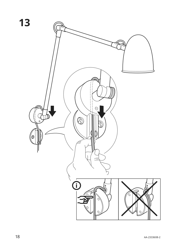 Assembly instructions for IKEA Skurup work wall lamp black | Page 18 - IKEA SKURUP work/wall lamp 204.711.41