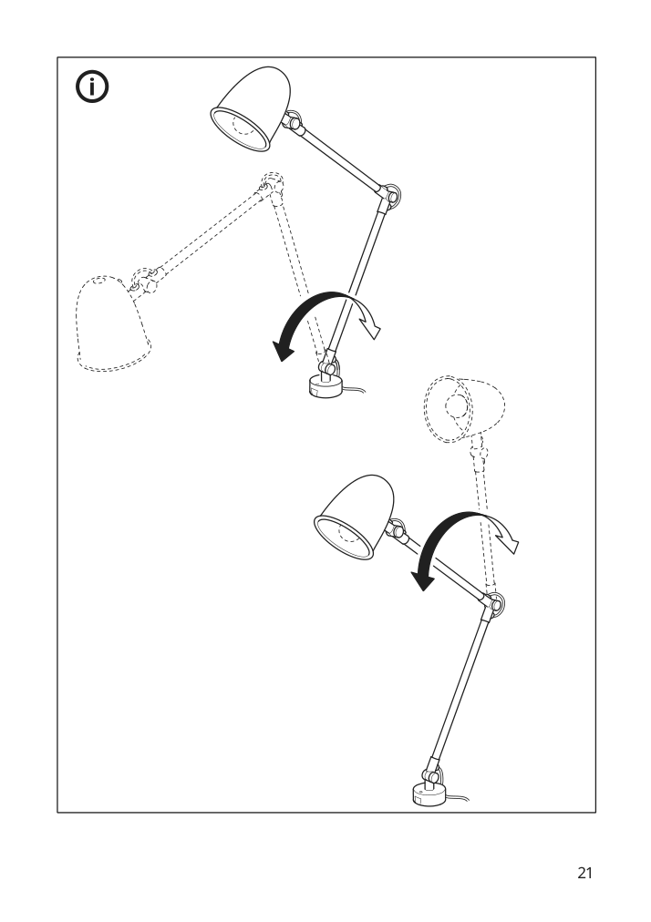 Assembly instructions for IKEA Skurup work wall lamp black | Page 21 - IKEA SKURUP work/wall lamp 204.711.41