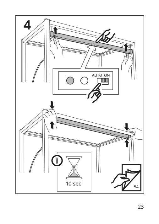 Assembly instructions for IKEA Skydrag led cntp wrd lght strp w sensor dimmable anthracite | Page 23 - IKEA SKYDRAG LED cntp/wrd lght strp w sensor 904.396.28