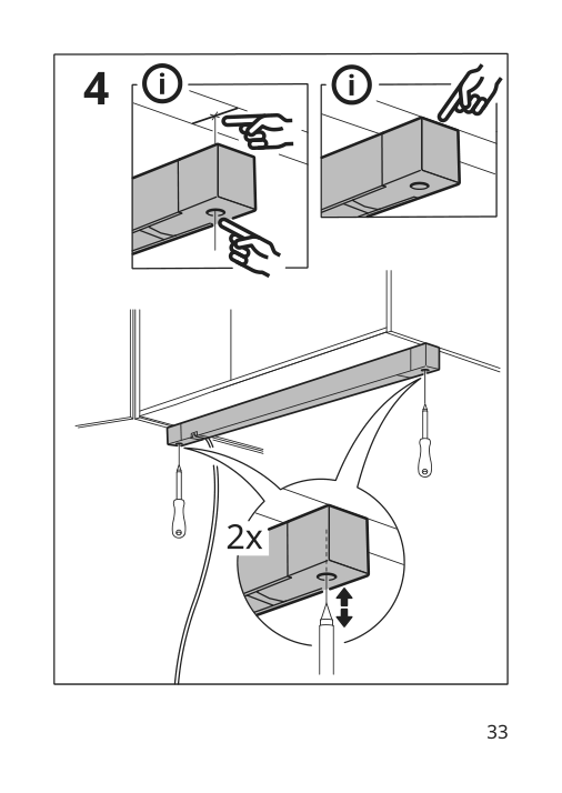 Assembly instructions for IKEA Skydrag led cntp wrd lght strp w sensor dimmable anthracite | Page 33 - IKEA SKYDRAG LED cntp/wrd lght strp w sensor 904.396.28