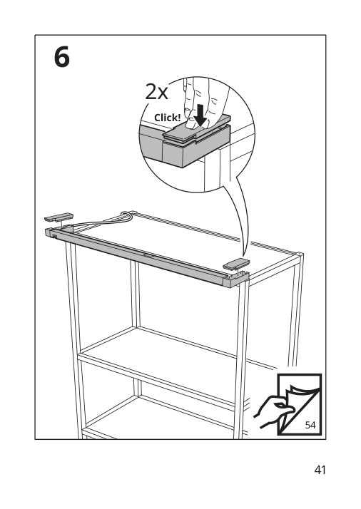 Assembly instructions for IKEA Skydrag led cntp wrd lght strp w sensor dimmable anthracite | Page 41 - IKEA SKYDRAG LED cntp/wrd lght strp w sensor 904.396.28