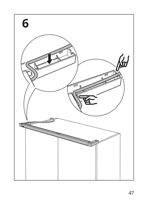 Assembly instructions for IKEA Skydrag led cntp wrd lght strp w sensor dimmable anthracite | Page 47 - IKEA SKYDRAG LED cntp/wrd lght strp w sensor 904.396.28