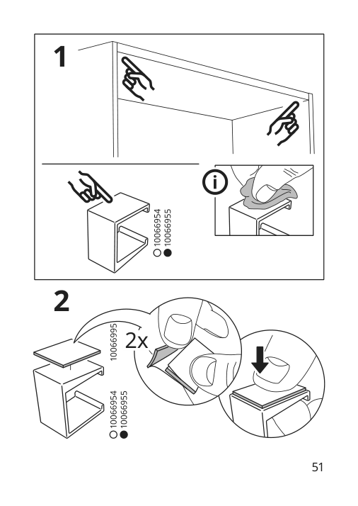 Assembly instructions for IKEA Skydrag led cntp wrd lght strp w sensor dimmable anthracite | Page 51 - IKEA SKYDRAG LED cntp/wrd lght strp w sensor 904.396.28