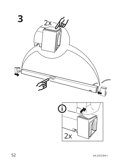 Assembly instructions for IKEA Skydrag led cntp wrd lght strp w sensor dimmable anthracite | Page 52 - IKEA SKYDRAG LED cntp/wrd lght strp w sensor 904.396.28