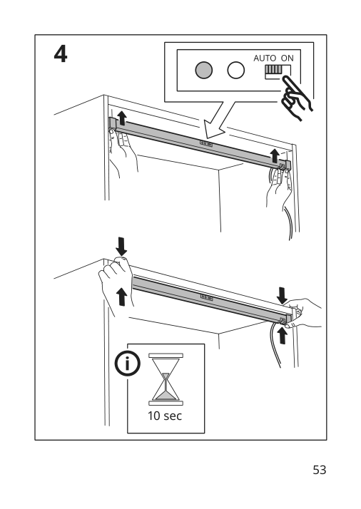 Assembly instructions for IKEA Skydrag led cntp wrd lght strp w sensor dimmable anthracite | Page 53 - IKEA SKYDRAG LED cntp/wrd lght strp w sensor 904.396.28