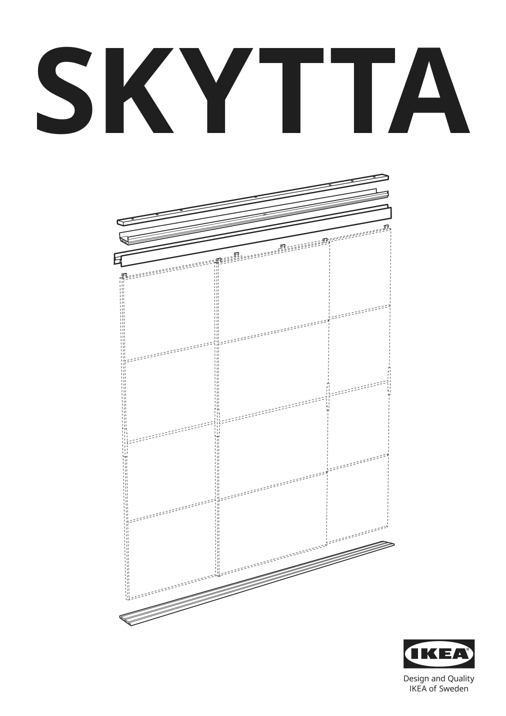 Assembly instructions for IKEA Skytta hardware pack f triple track rail | Page 1 - IKEA SKYTTA / BOAXEL walk-in wardrobe with sliding doors 995.161.08