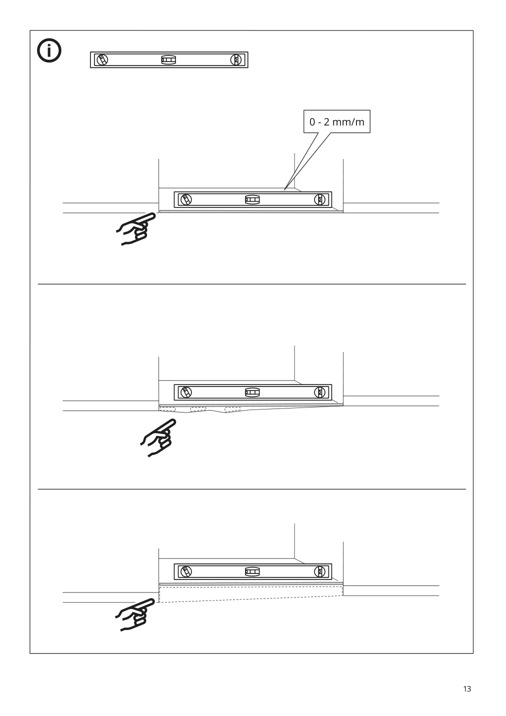 Assembly instructions for IKEA Skytta hardware pack f triple track rail | Page 13 - IKEA SKYTTA / BOAXEL walk-in wardrobe with sliding doors 995.161.08