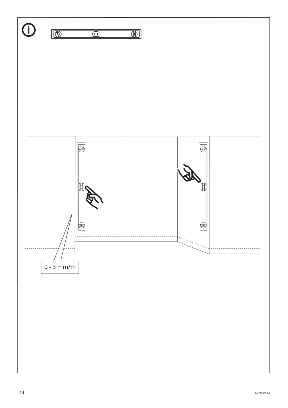 Assembly instructions for IKEA Skytta hardware pack f triple track rail | Page 14 - IKEA SKYTTA / BOAXEL walk-in wardrobe with sliding doors 995.161.08