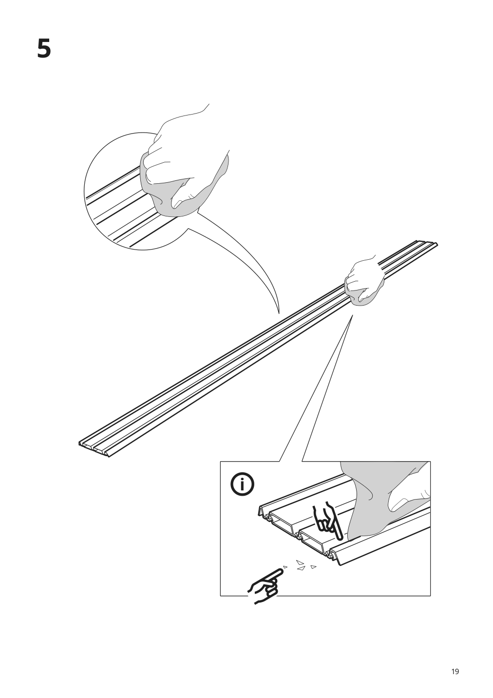 Assembly instructions for IKEA Skytta hardware pack f triple track rail | Page 19 - IKEA SKYTTA / BOAXEL walk-in wardrobe with sliding doors 995.161.08