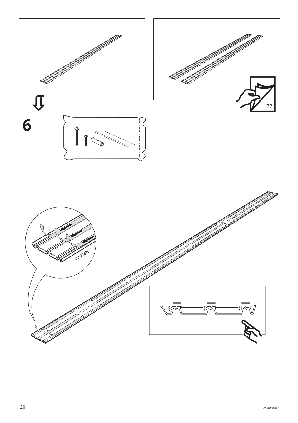 Assembly instructions for IKEA Skytta hardware pack f triple track rail | Page 20 - IKEA SKYTTA / BOAXEL walk-in wardrobe with sliding doors 995.161.08