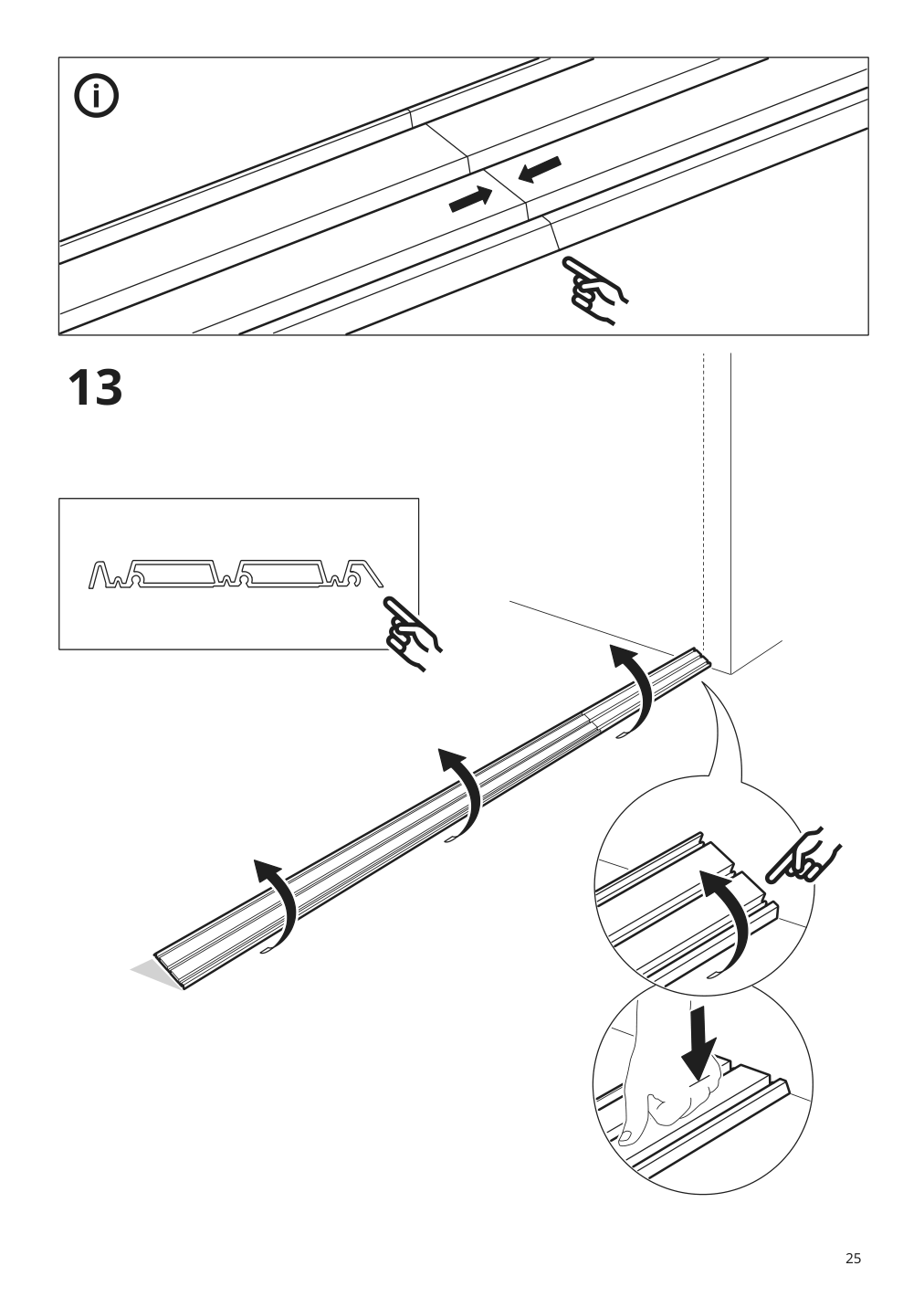 Assembly instructions for IKEA Skytta hardware pack f triple track rail | Page 25 - IKEA SKYTTA / BOAXEL walk-in wardrobe with sliding doors 995.161.08