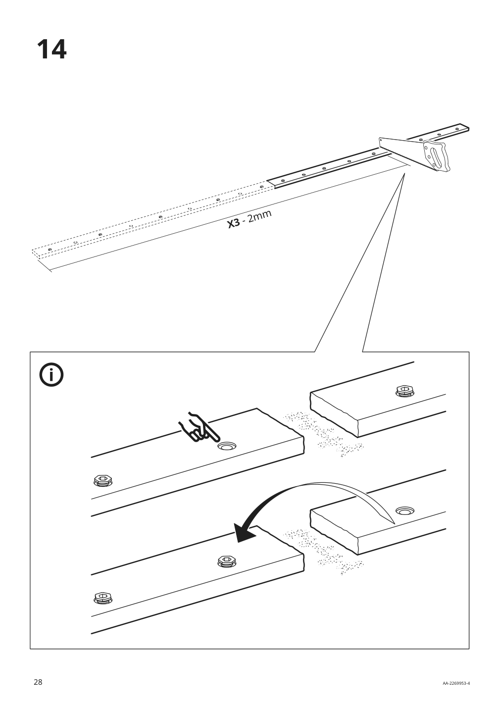 Assembly instructions for IKEA Skytta hardware pack f triple track rail | Page 28 - IKEA SKYTTA / BOAXEL walk-in wardrobe with sliding doors 995.161.08