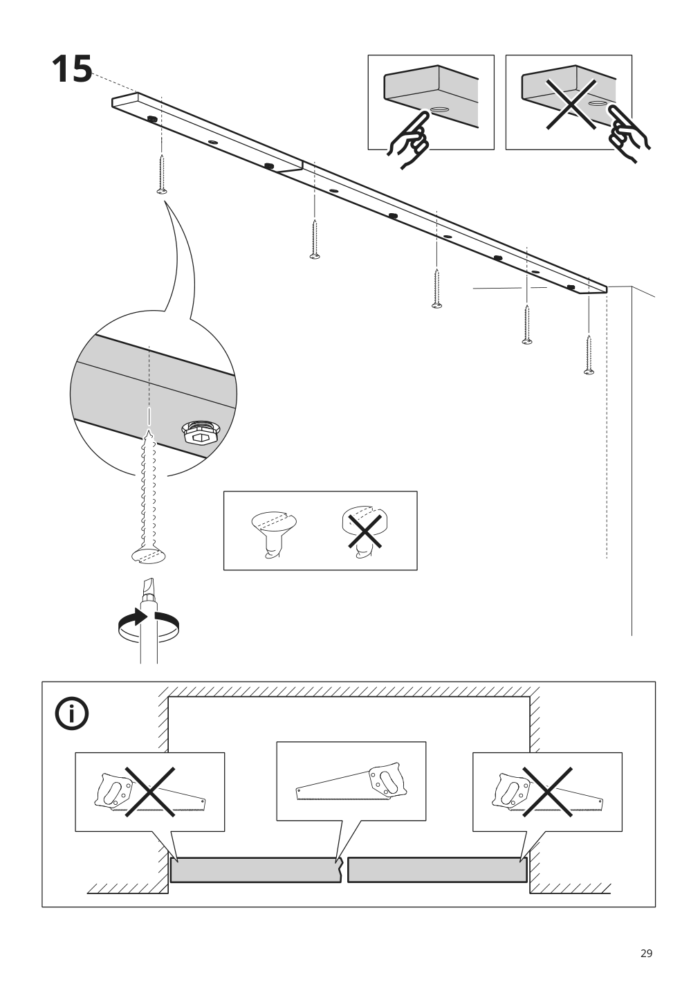 Assembly instructions for IKEA Skytta hardware pack f triple track rail | Page 29 - IKEA SKYTTA / BOAXEL walk-in wardrobe with sliding doors 995.161.08