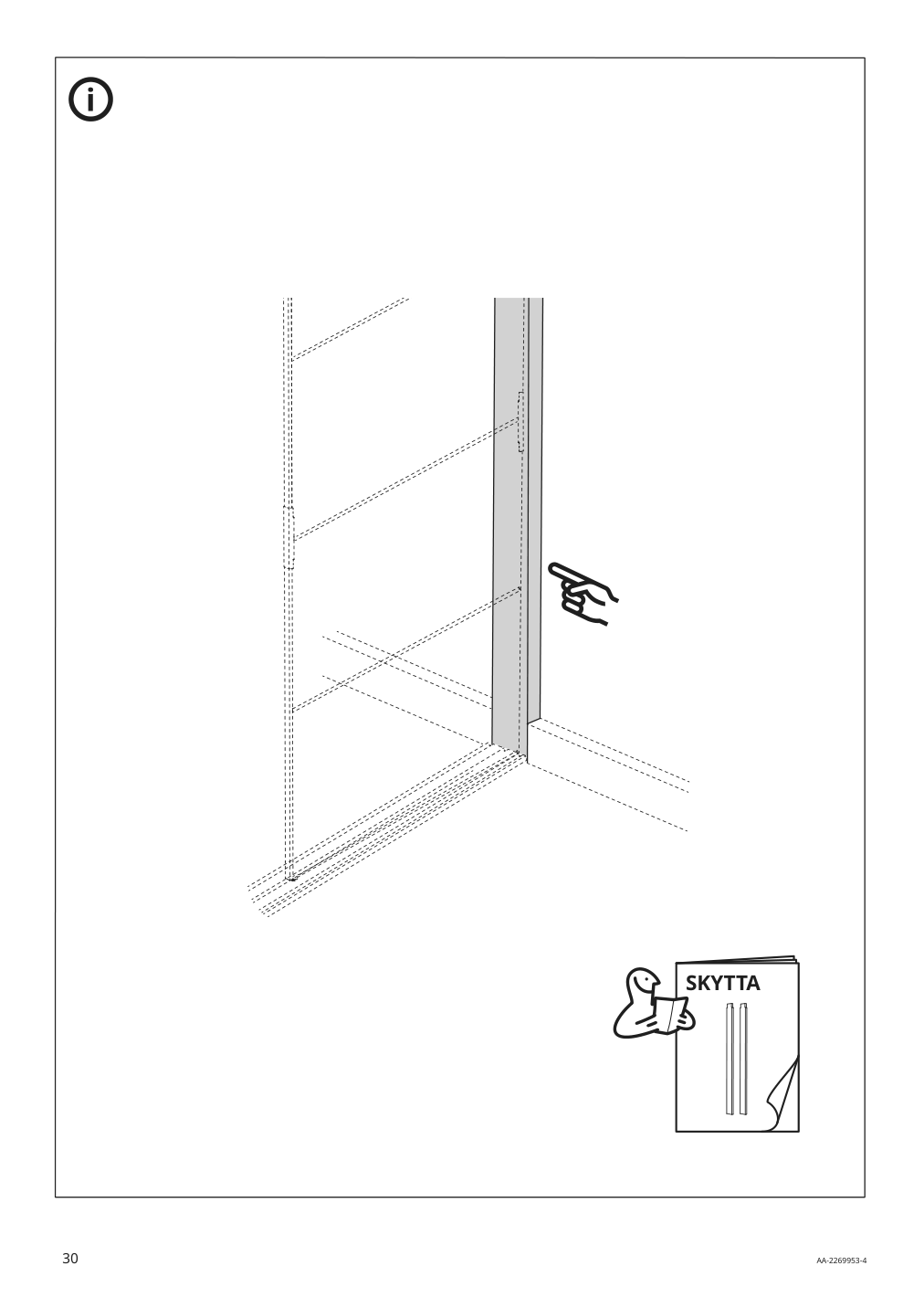 Assembly instructions for IKEA Skytta hardware pack f triple track rail | Page 30 - IKEA SKYTTA / BOAXEL walk-in wardrobe with sliding doors 995.161.08