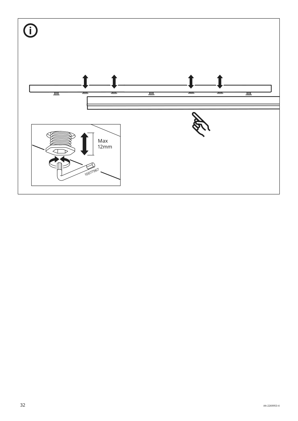 Assembly instructions for IKEA Skytta hardware pack f triple track rail | Page 32 - IKEA SKYTTA / BOAXEL walk-in wardrobe with sliding doors 995.161.08