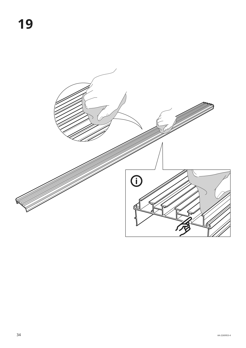 Assembly instructions for IKEA Skytta hardware pack f triple track rail | Page 34 - IKEA SKYTTA / BOAXEL walk-in wardrobe with sliding doors 995.161.08