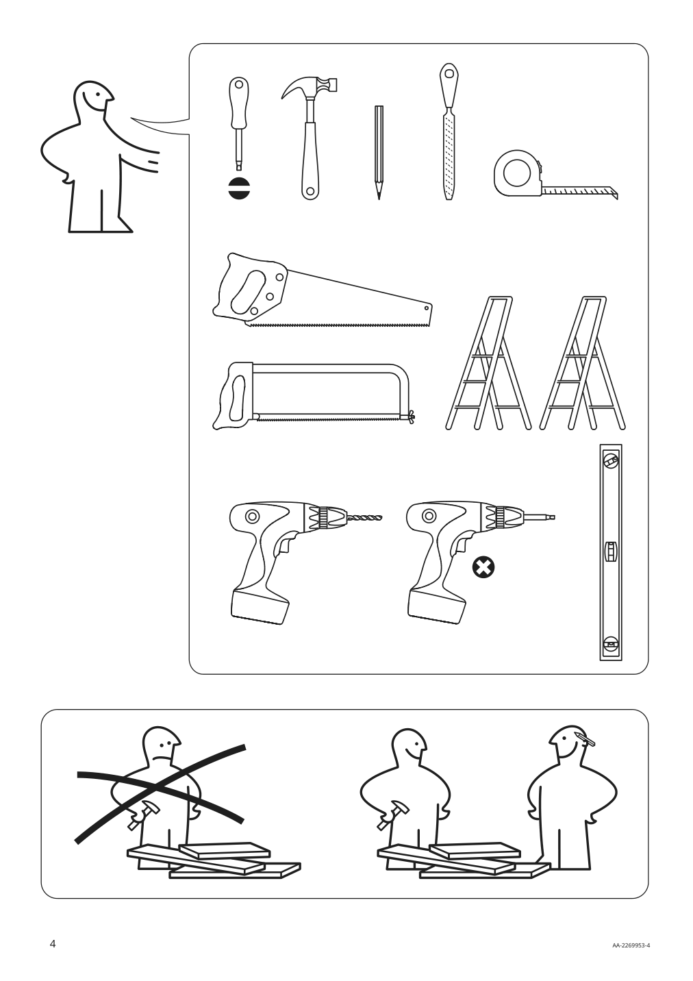 Assembly instructions for IKEA Skytta hardware pack f triple track rail | Page 4 - IKEA SKYTTA / BOAXEL walk-in wardrobe with sliding doors 995.161.08