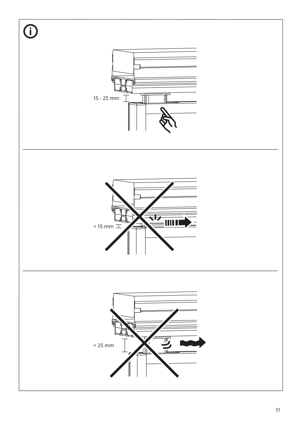 Assembly instructions for IKEA Skytta hardware pack f triple track rail | Page 51 - IKEA SKYTTA / BOAXEL walk-in wardrobe with sliding doors 995.161.08