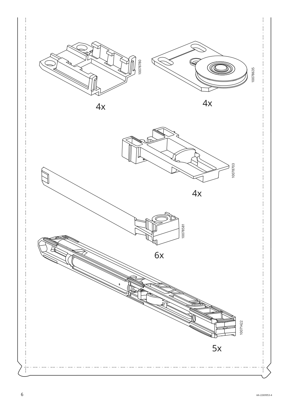 Assembly instructions for IKEA Skytta hardware pack f triple track rail | Page 6 - IKEA SKYTTA / BOAXEL walk-in wardrobe with sliding doors 995.161.08